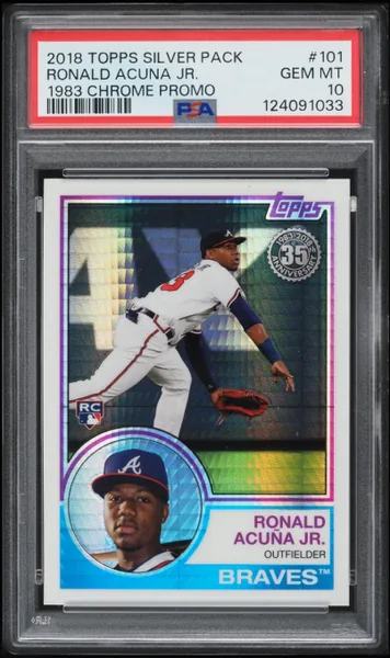 2018 Topps Chrome Silver Pack '83 Promo Ronald Acuna Jr. ROOKIE #101 PSA 10 GEM MINT