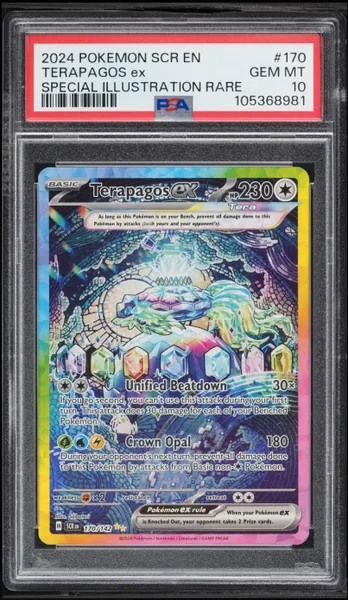 Terapagos ex · Stellar Crown Special Illustration Rare #170 (2024), PSA 10