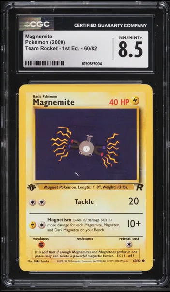 Magnemite · Team Rocket 1st Edition #60 (2000), CGC 8.5