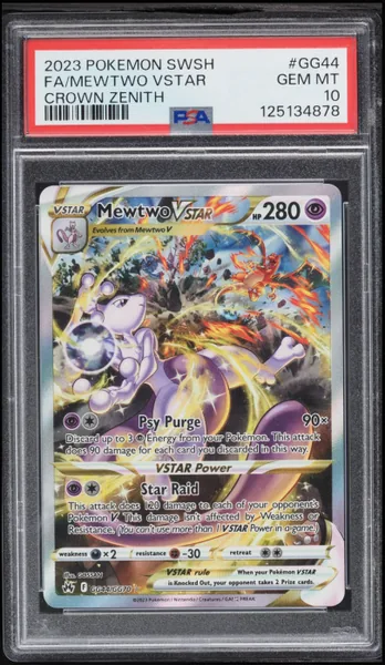 Mewtwo VSTAR · Crown Zenith Full Art #GG44 (2023), PSA 10