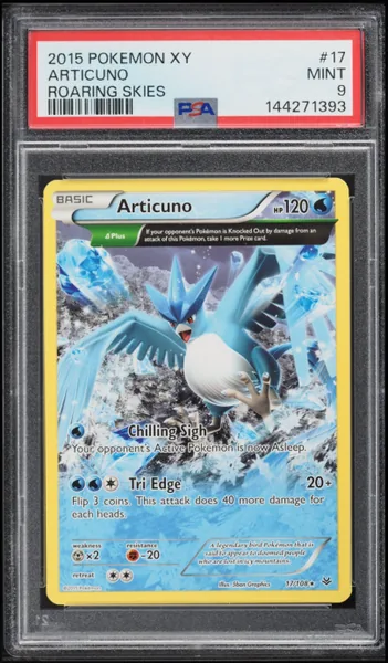 Articuno · Roaring Skies #17 (2015), PSA 9