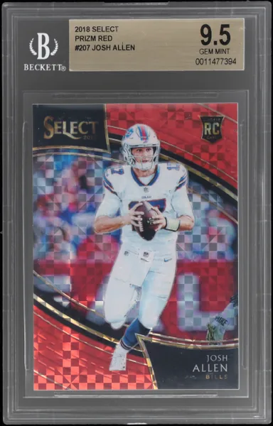 2018 Panini Select Field Level Red Prizm Josh Allen #207 41/49 BGS 9.5