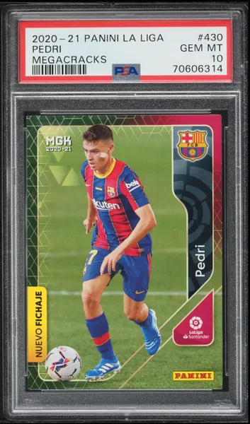 Pedri · La Liga Mega Cracks Rookie #430 (2020), PSA 10