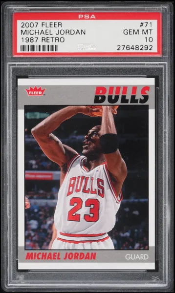 Michael Jordan · Fleer '87 Retro #71 (2007), PSA 10