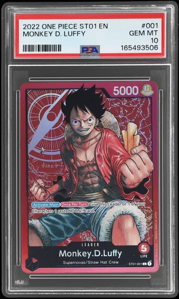 2022 One Piece Straw Hat Crew Monkey D. Luffy #ST01-001 PSA 10