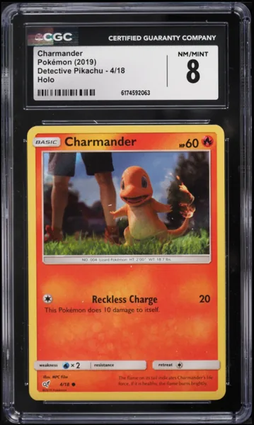 Charmander · Detective Pikachu Holo #4 (2019), CGC 8
