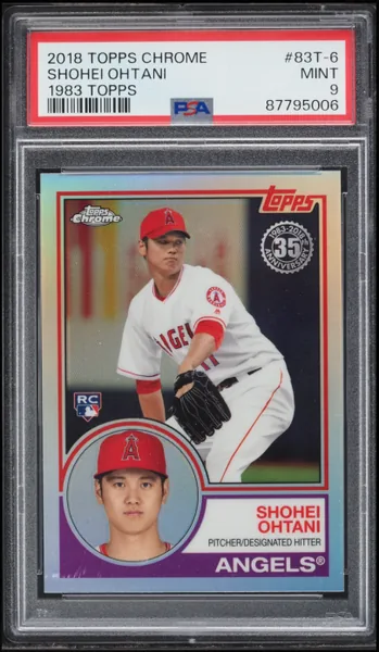 Shohei Ohtani · Topps Chrome '83 Rookie #83T-6 (2018), PSA 9