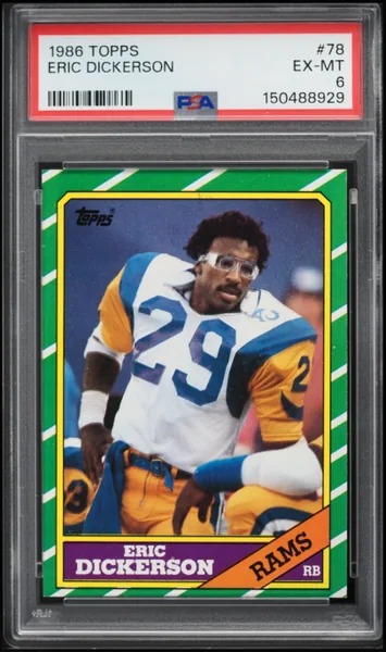 1986 Topps Football Eric Dickerson #78 PSA 6 EXMT