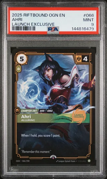 Ahri - Alluring · Origins #066 (2025), PSA 9