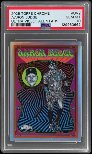 2025 Topps Chrome Ultra Violet All Stars Aaron Judge #UV-2 PSA 10