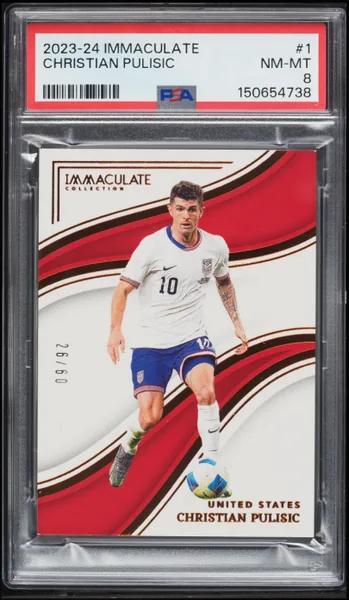 2023 Immaculate Collection Christian Pulisic /60 #1 PSA 8 NM-MT