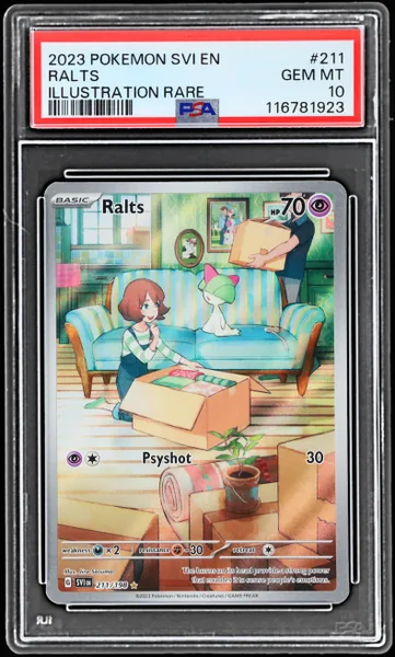 Ralts · Scarlet & Violet Illustration Rare #211 (2023), PSA 10