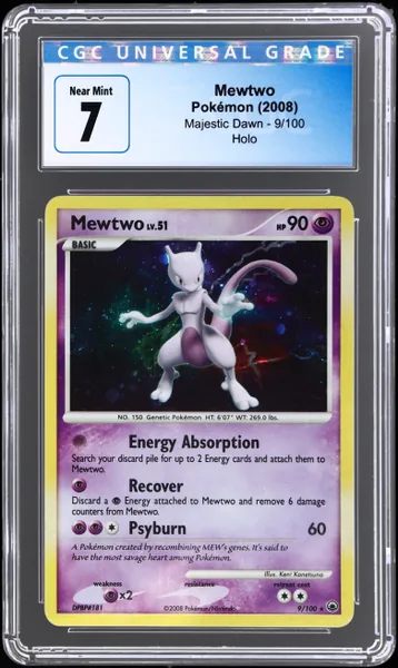 Mewtwo · Majestic Dawn Holo #9 (2008), CGC 7