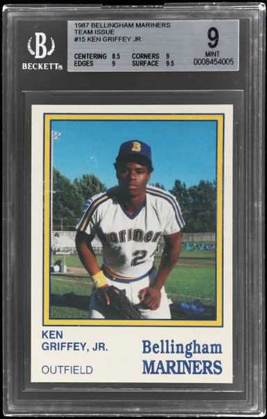 Ken Griffey Jr. · Bellingham Mariners Team Issue #15 (1987), BGS 9