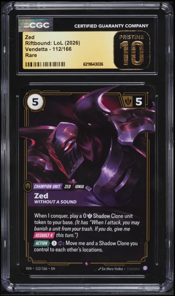Zed · Vendetta #112 (2026), CGC Pristine 10