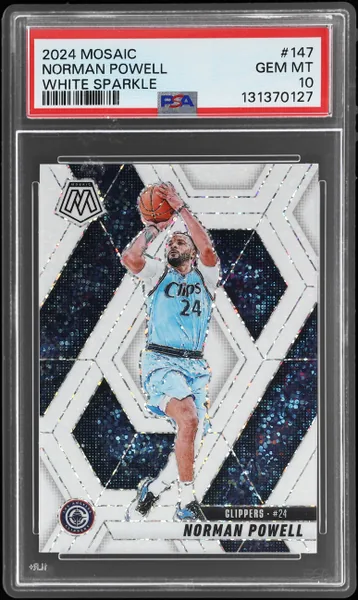2024 Panini Mosaic White Sparkle Norman Powell #147 PSA 10