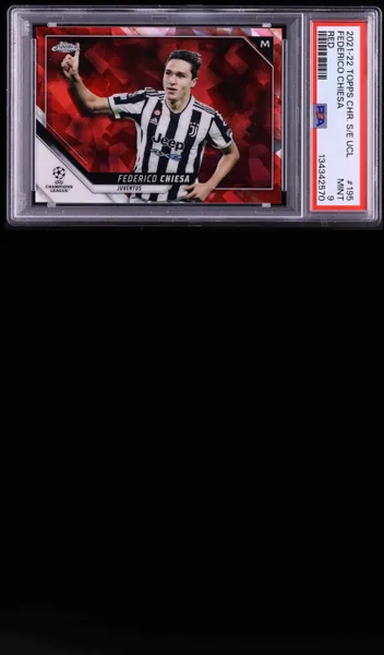 2021 Topps Chrome Sapphire Edition UEFA Red Federico Chiesa 1/5 #195 PSA 9 MINT