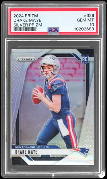 2024 Panini Prizm Silver Prizm Drake Maye #329 PSA 10