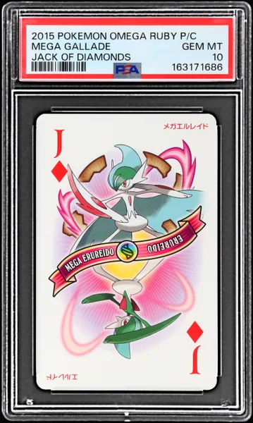 2015 Pokemon Omega Ruby Playing Cards Jack of Diamonds Mega Gallade PSA 10