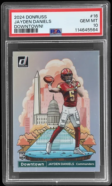 2024 Donruss Downtown! Jayden Daniels #16 PSA 10