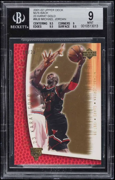 2001 Upper Deck MJ's Back 23 Karat Gold Michael Jordan /23 #MJ9 BGS 9 MINT