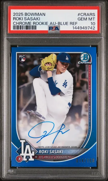 2025 #CRARS Roki Sasaki PSA 10 Bowman Chrome Rookie Autographs Baseball