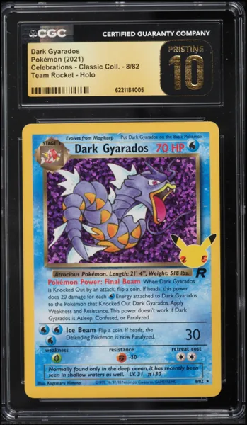 Dark Gyarados · Celebrations Classic Collection Holo #8 (2021), CGC Pristine 10