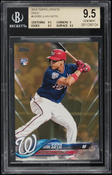 2018 Topps Update Gold Juan Soto ROOKIE /2018 #US300 BGS 9.5 GEM MINT