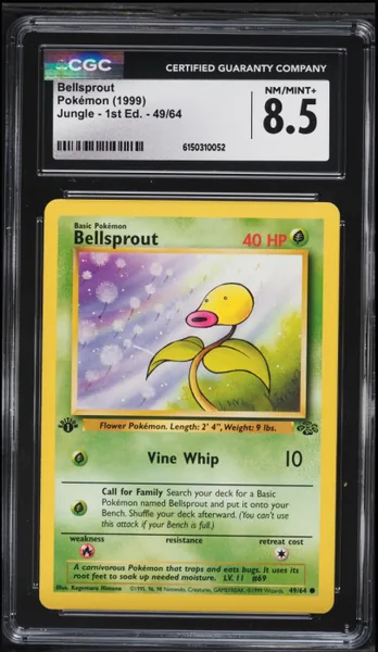 Bellsprout · Jungle 1st Edition #49 (1999), CGC 8.5