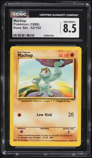 Machop · Base Set #52 (1999), CGC 8.5