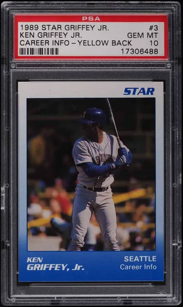 1989 Star Yellow Back Ken Griffey Jr. ROOKIE #3 PSA 10 GEM MINT