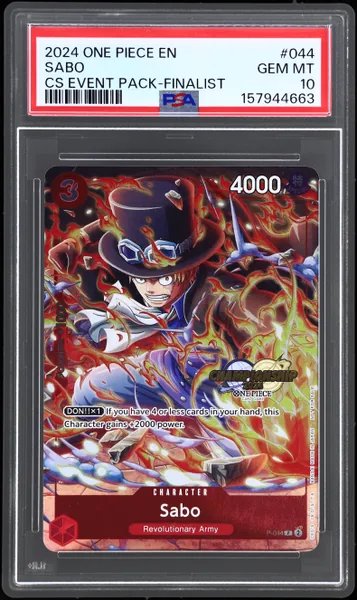 2024 One Piece Promo Championship Event Pack Finalist Sabo #P044 PSA 10