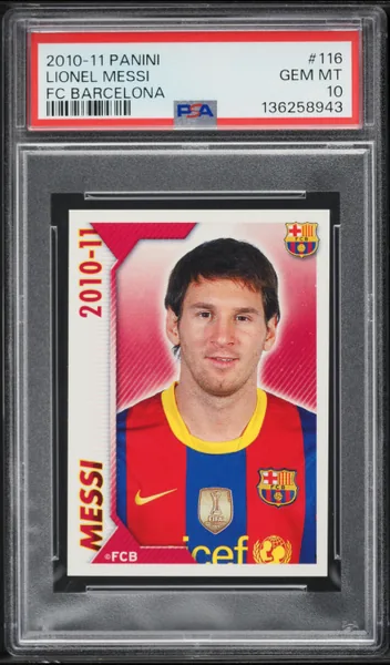 2010 Panini FC Barcelona Lionel Messi #116 PSA 10 GEM MINT