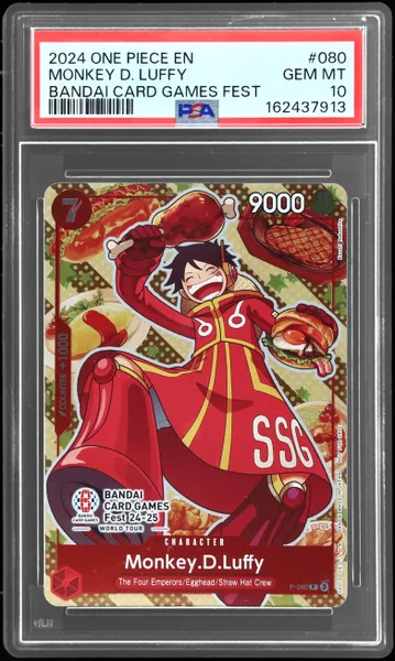2024 One Piece Promo Bandai Card Games Fest '24-'25 Monkey D. Luffy #P-080 PSA 10