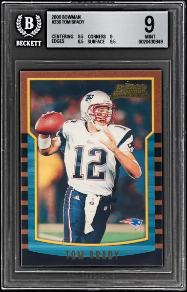 2000 Bowman Tom Brady #236 BGS 9