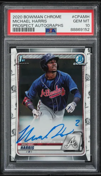 2020 Bowman Chrome Prospect Michael Harris AUTO #CPA-MH PSA 10 GEM MINT