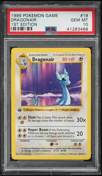 Dragonair · Base Set 1st Edition #18 (1999), PSA 10