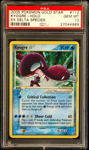 Kyogre Gold Star · Delta Species Holo #112 (2005), PSA 10