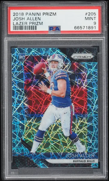 2018 Panini Prizm Lazer Josh Allen ROOKIE #205 PSA 9 MINT