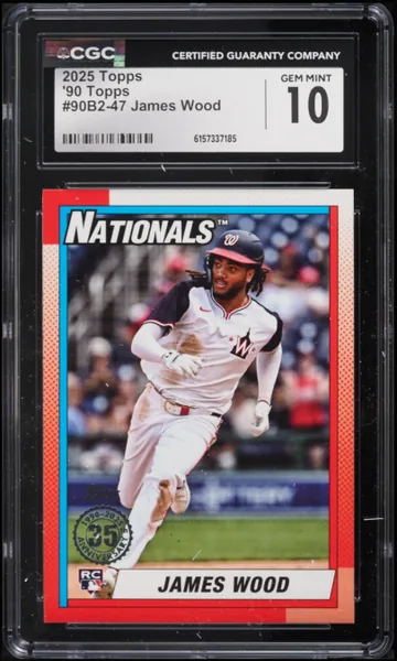 2025 Topps '90 James Wood ROOKIE #90B2-47 CGC 10 GEM MINT