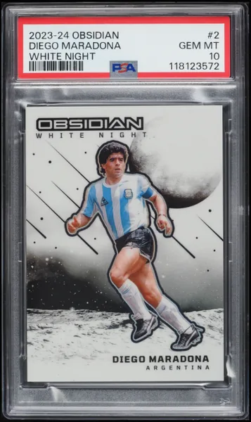 Diego Maradona · Obsidian White Night #2 (2023), PSA 10