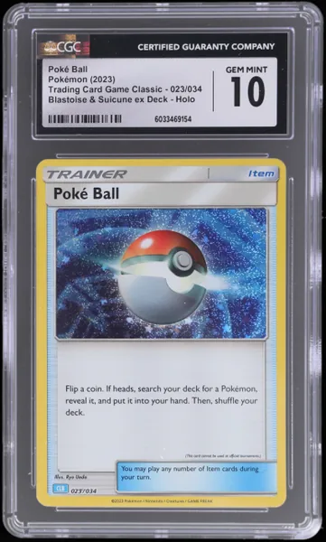 Blastoise and Suicune ex · Deck Poke Ball #23 (2023), CGC 10