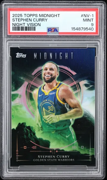Stephen Curry · Topps Midnight Night Vision #NV-1 (2025), PSA 9