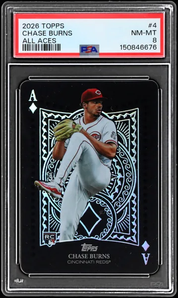 Chase Burns · Topps All Aces #4 (2026), PSA 8