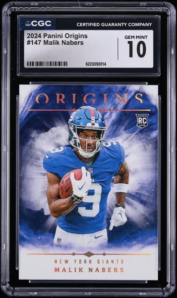 2024 Panini Origins Malik Nabers ROOKIE #147 CGC 10 GEM MINT