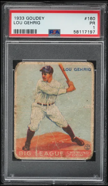 1933 Goudey Lou Gehrig #160 PSA 1 PR
