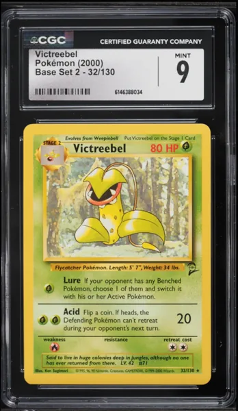 Victreebel · Base Set 2 #32 (2000), CGC 9