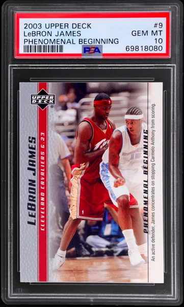 LeBron James · Upper Deck Phenomenal Beginning #9 (2003), PSA 10
