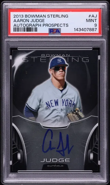 Aaron Judge · Bowman Sterling Prospect Auto #BSAP-AJ (2013), PSA 9