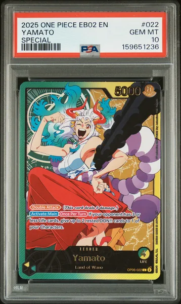 2025 #022 Yamato PSA 10 One Piece EB02-Extra Booster -Anime 25th Collection-